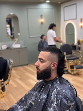 Mullet fade with a full beard shaped at Signature Hair Styles in Hillarys